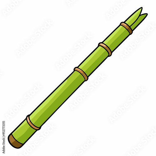 Bamboo Vector Art on White Background