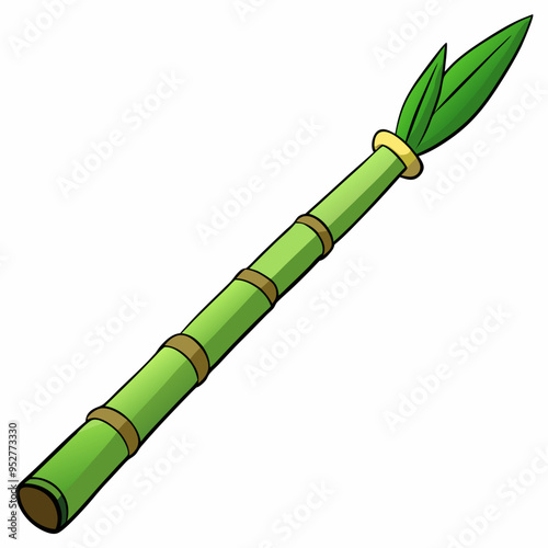 Bamboo Vector Art on White Background