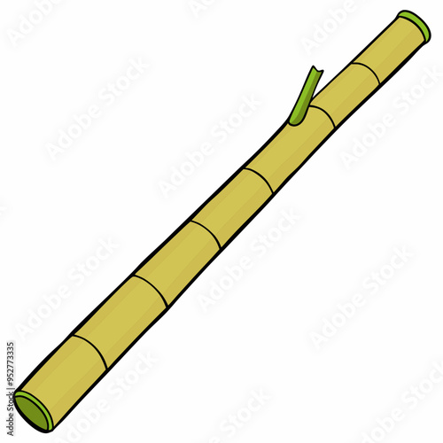 Bamboo Vector Art on White Background