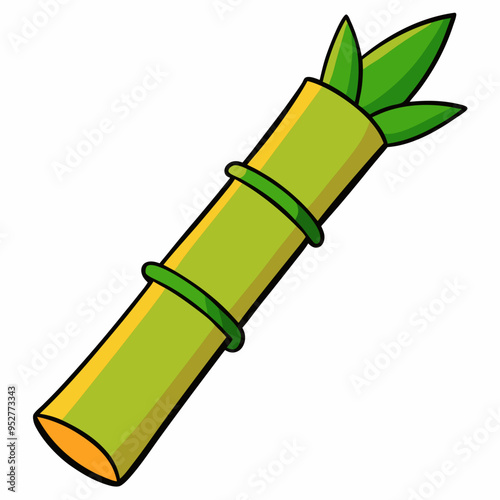 Bamboo Vector Art on White Background