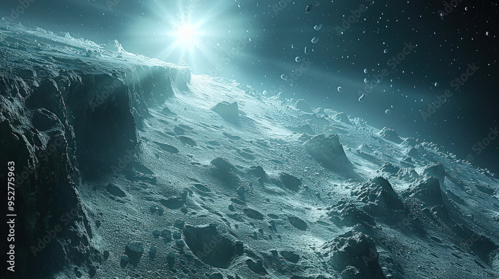 Surface of an Asteroid in Outer Space
Surface of an Asteroid in Outer Space