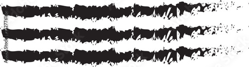 swash hand drawn brush lines, underlines. Vector collection of calligraphic elements in doodle style. Swirl swoosh brushstroke
