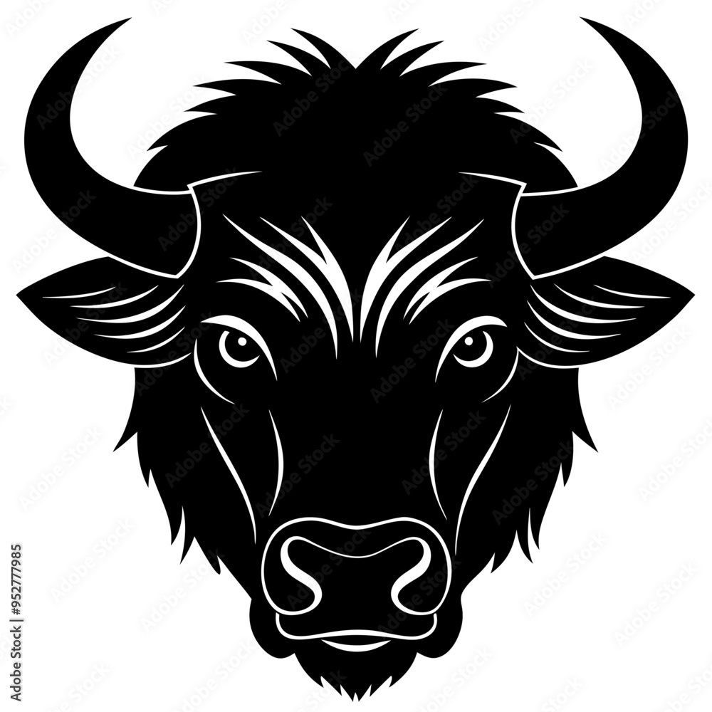 Bison Silhouette Vector Art