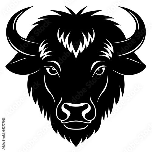 Bison Silhouette Vector Art