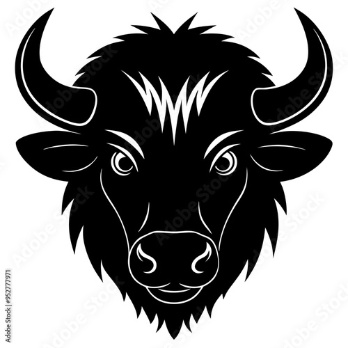 Bison Silhouette Vector Art