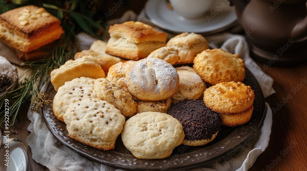 Biscuits, snack, homemade. Generative AI Biscuits, snack, homemade. Generative AI
