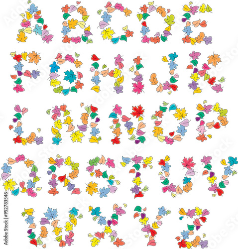 Funny cartoonish letters of...