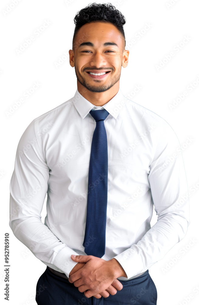 Happy Polynesian business man in his 30s wearing formal attire. Best job candidate concept Happy Polynesian business man in his 30s wearing formal attire. Best job candidate concept
