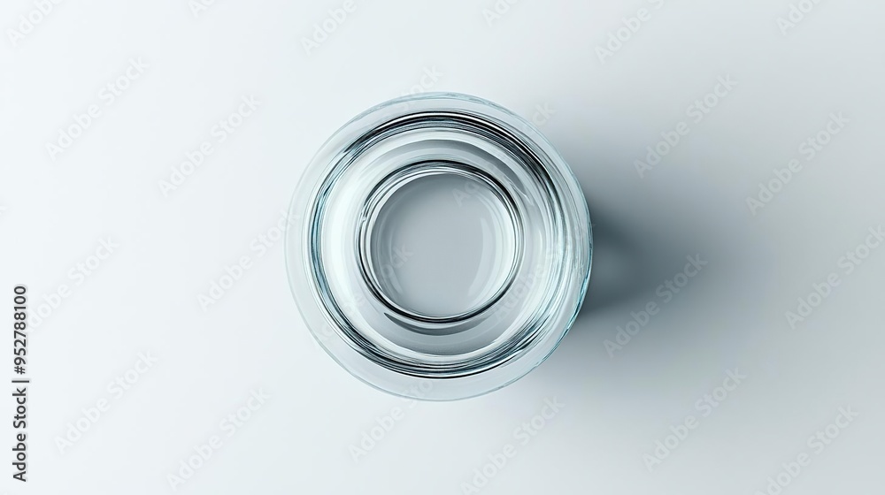 A clear glass of water viewed from above, showcasing simplicity and purity. A clear glass of water viewed from above, showcasing simplicity and purity.