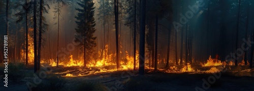 Fire in the forest