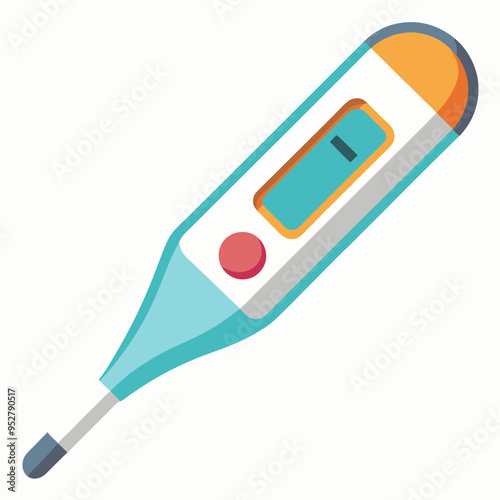 Electronic Thermometer - Isolated Vector Illustration