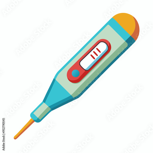 Electronic Thermometer - Isolated Vector Illustration