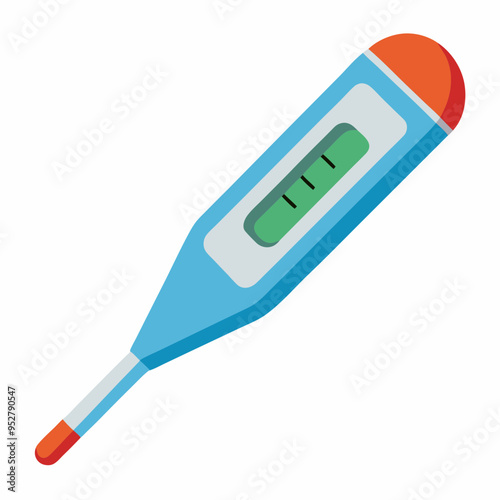 Electronic Thermometer - Isolated Vector Illustration