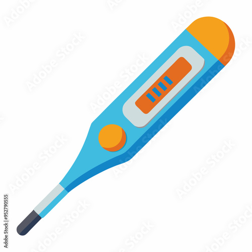 Electronic Thermometer - Isolated Vector Illustration