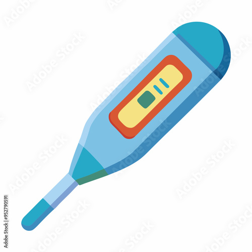 Electronic Thermometer - Isolated Vector Illustration