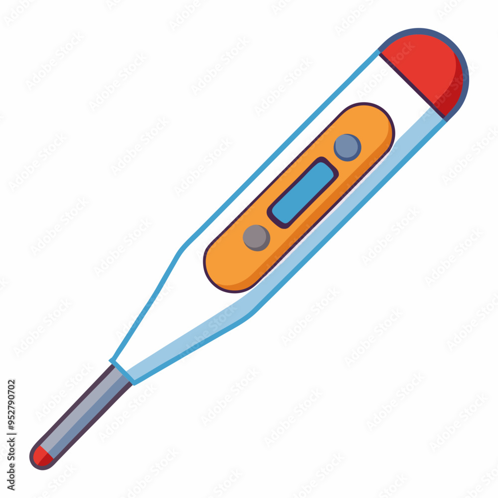 Electronic Thermometer - Isolated Vector Illustration Electronic Thermometer - Isolated Vector Illustration