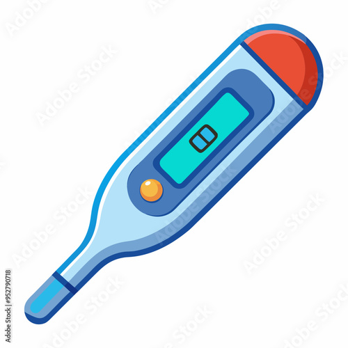 Electronic Thermometer - Isolated Vector Illustration
