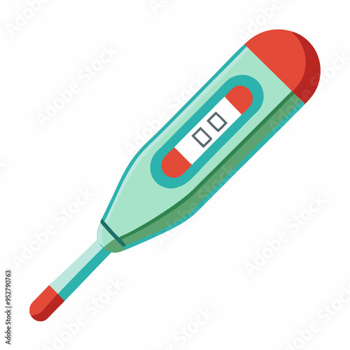 Electronic Thermometer - Isolated Vector Illustration
