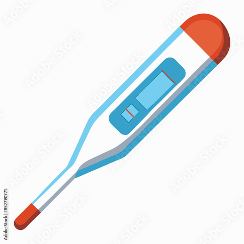 Electronic Thermometer - Isolated Vector Illustration
