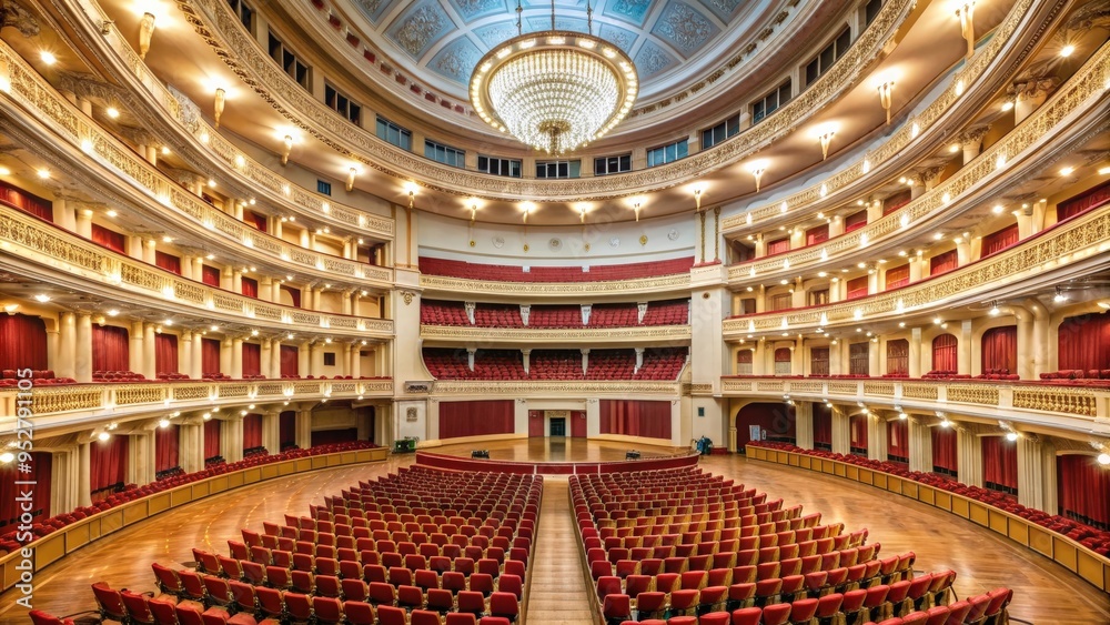 Obraz premium The Novosibirsk Academic Opera Theatre, a renowned cultural institution in Russia, Novosibirsk, academic, opera, theatre