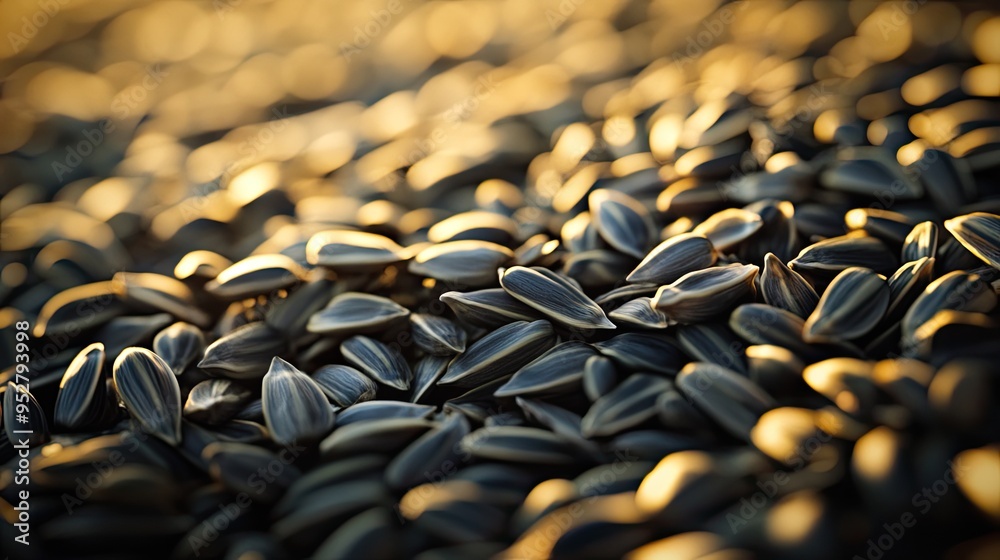 Fototapeta premium Sunflower seeds. Generative AI