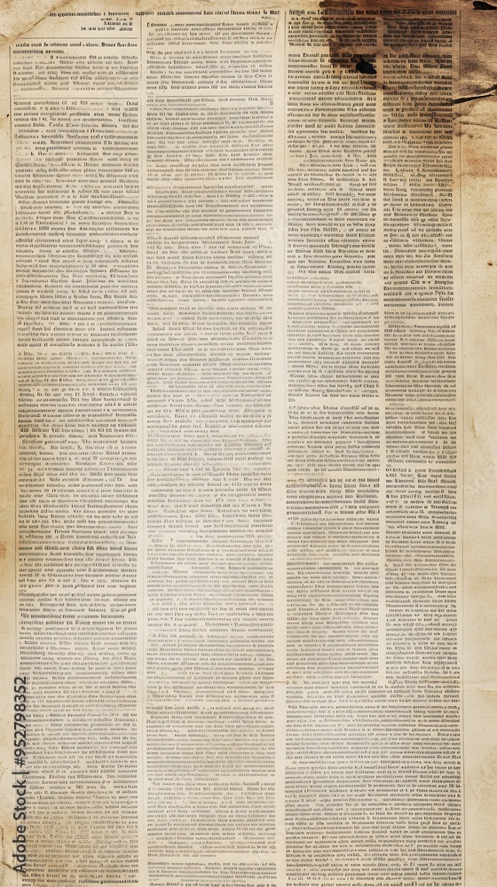 Obraz premium Old Newspaper, Magazine, Newsstand, Newspapers, Press, Abstract Image, Texture, Pattern Background, Wallpaper, Cover and Screen of Smartphone, Cell Phone, PC, Laptop, 9:16 and 16:9 Format