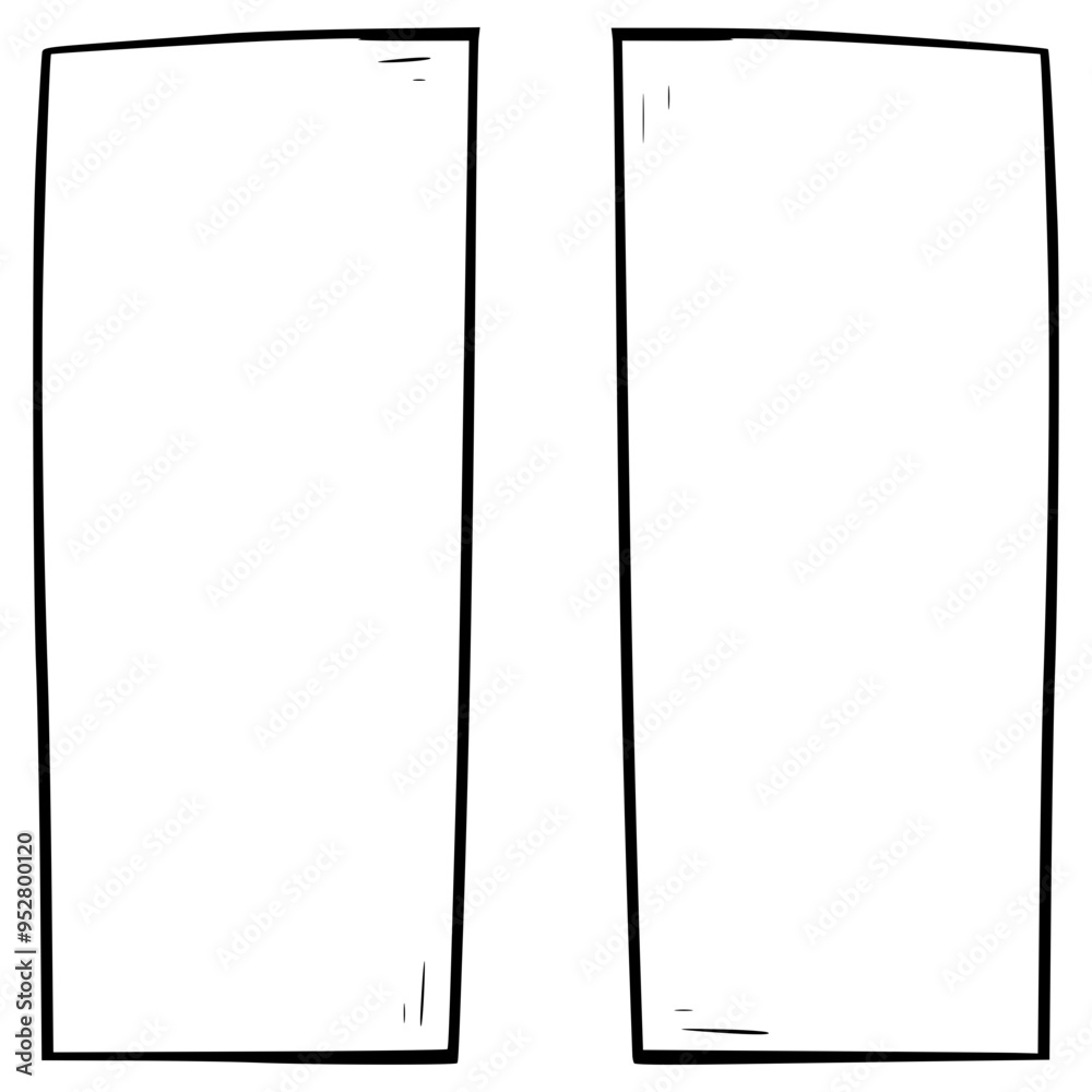 pause icon illustration hand drawn outline vector pause icon illustration hand drawn outline vector