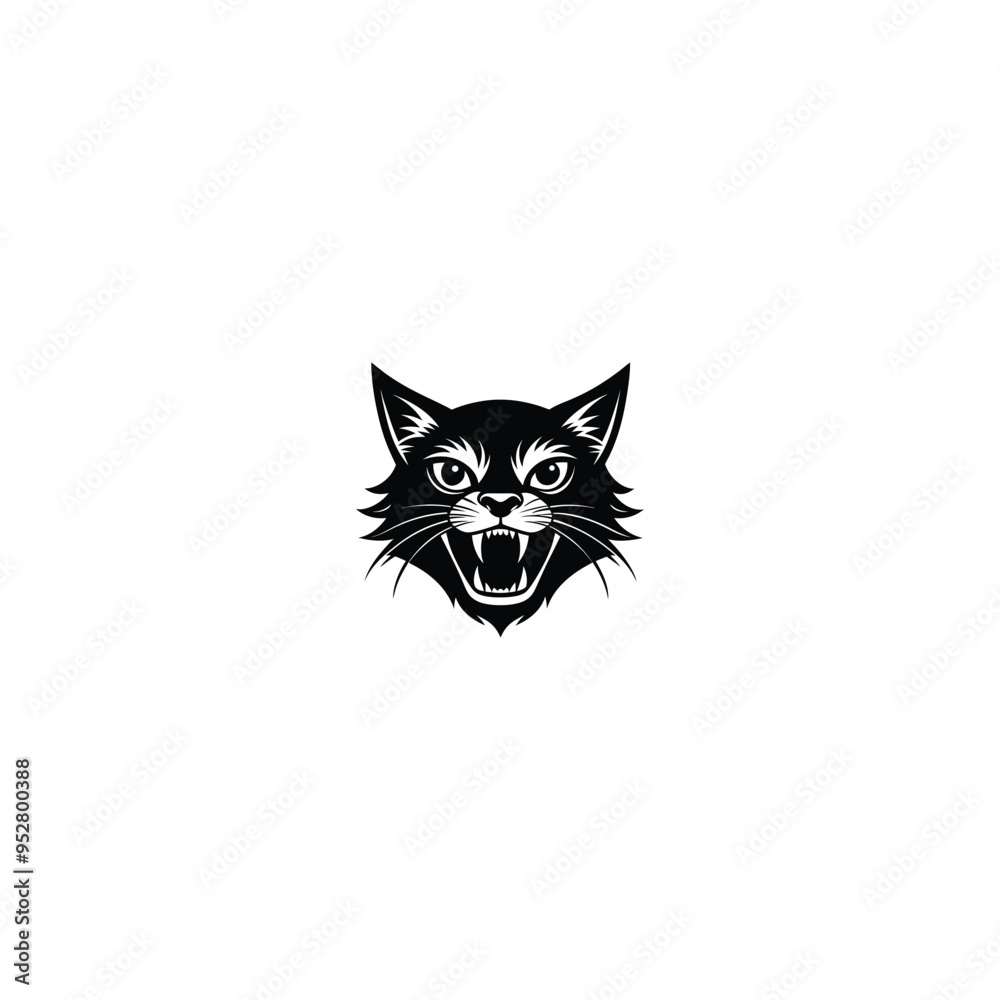 black and white cat head black and white cat head