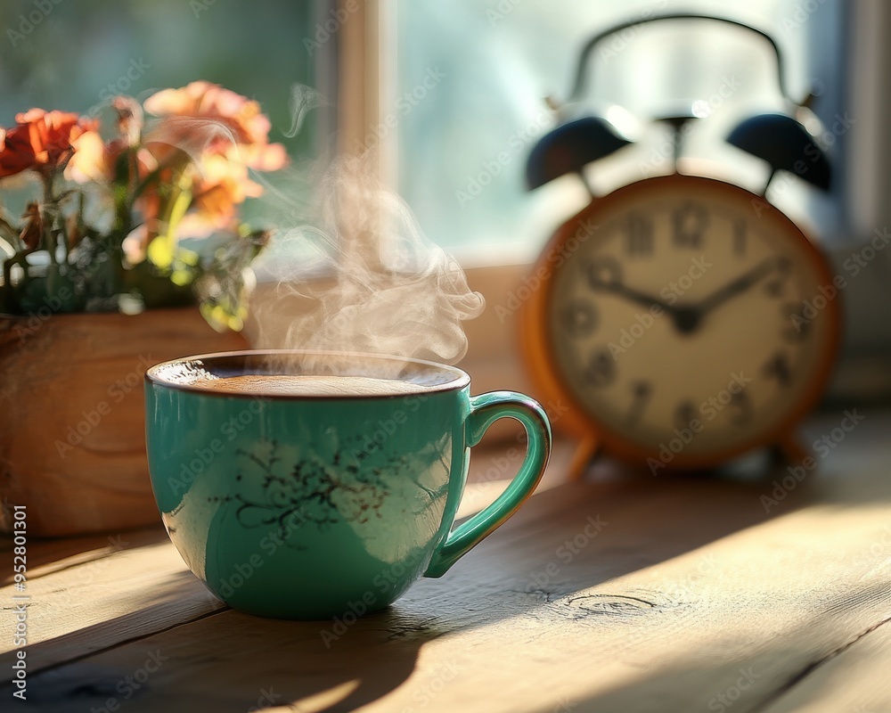 Steaming Coffee Serenity, a warm cup of rich black coffee rests beside a charming vintage setting, inviting moments of reflection and comfort. Steaming Coffee Serenity, a warm cup of rich black coffee rests beside a charming vintage setting, inviting moments of reflection and comfort.