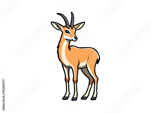 Illustration of an elegant gazelle