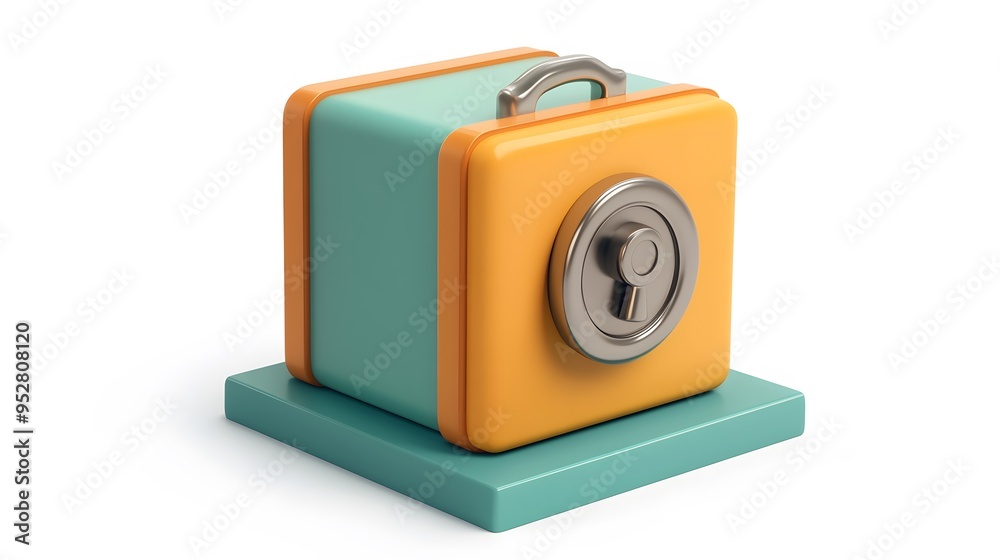 cartoon 3d icon of safe with lock. 3d illustration for finance and banking on white background. simple 3d rendering of safe on platform, white background
cartoon 3d icon of safe with lock. 3d illustration for finance and banking on white background. simple 3d rendering of safe on platform, white background