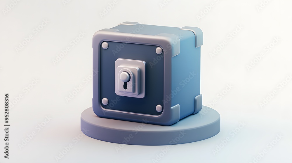 cartoon 3d icon of safe with lock. 3d illustration for finance and banking on white background. simple 3d rendering of safe on platform, white background
cartoon 3d icon of safe with lock. 3d illustration for finance and banking on white background. simple 3d rendering of safe on platform, white background