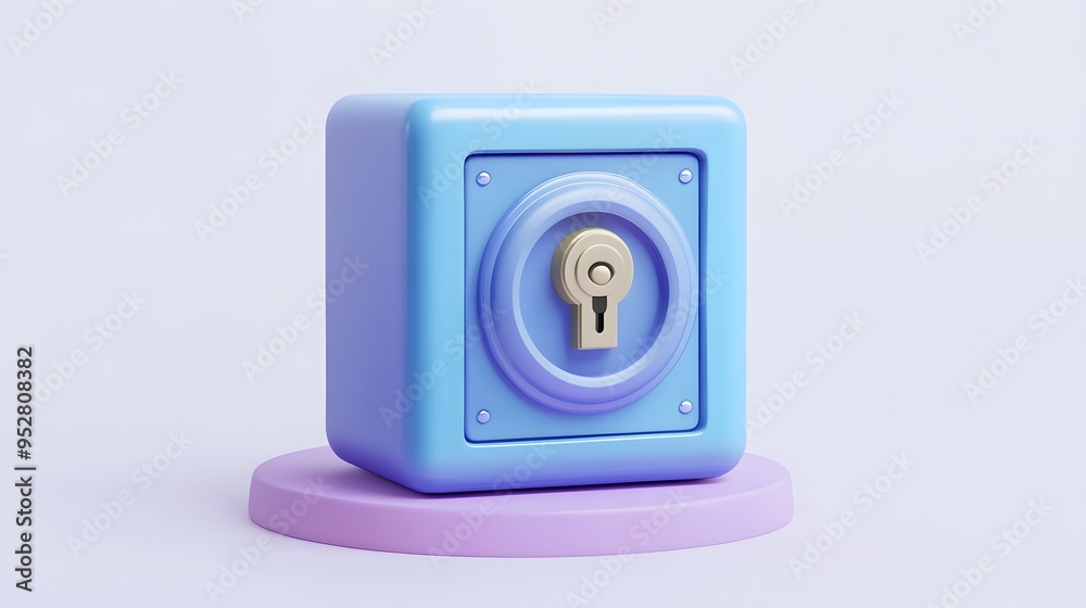 cartoon 3d icon of safe with lock. 3d illustration for finance and banking on white background. simple 3d rendering of safe on platform, white background
cartoon 3d icon of safe with lock. 3d illustration for finance and banking on white background. simple 3d rendering of safe on platform, white background