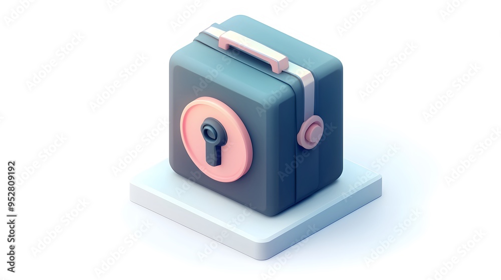 cartoon 3d icon of safe with lock. 3d illustration for finance and banking on white background. simple 3d rendering of safe on platform, white background
cartoon 3d icon of safe with lock. 3d illustration for finance and banking on white background. simple 3d rendering of safe on platform, white background