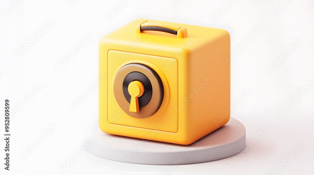 cartoon 3d icon of safe with lock. 3d illustration for finance and banking on white background. simple 3d rendering of safe on platform, white background
cartoon 3d icon of safe with lock. 3d illustration for finance and banking on white background. simple 3d rendering of safe on platform, white background