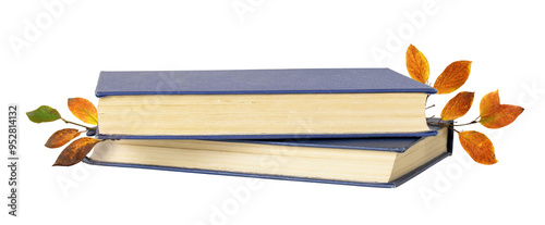 Two old books with seasonak...