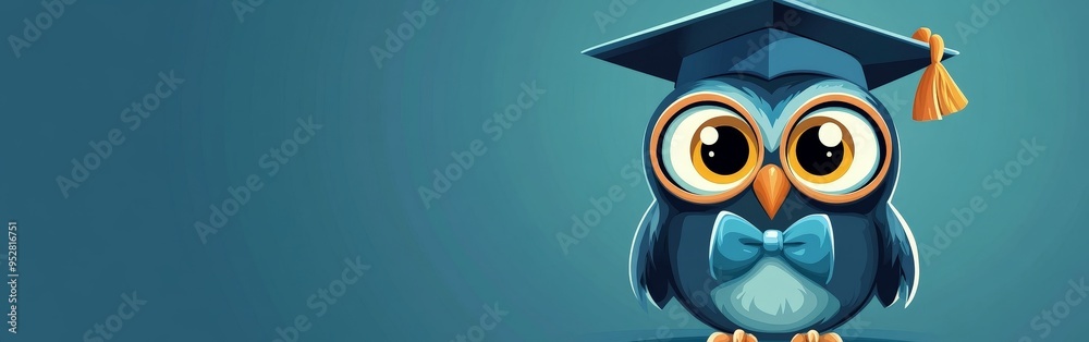 Academic Owl with Professor Cap Academic Owl with Professor Cap