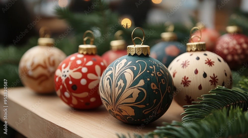 holiday decorations, banner for unique christmas gifts handcrafted wooden ornaments and painted baubles order now for the holiday season holiday decorations, banner for unique christmas gifts handcrafted wooden ornaments and painted baubles order now for the holiday season