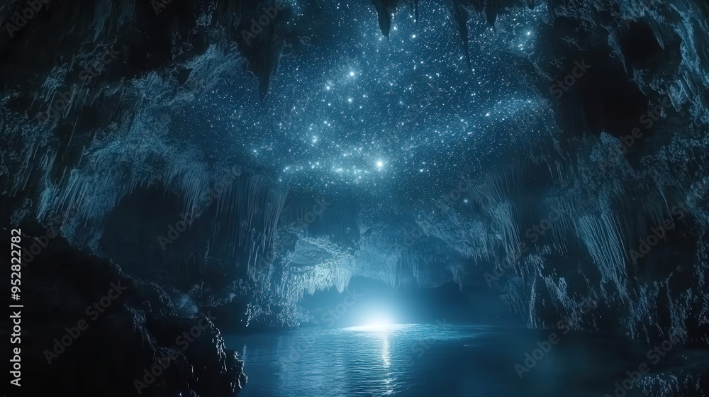4K Detail Realistic Ethereal glowworm caves of New Zealand, constellations on ceiling, 4K Detail Realistic Ethereal glowworm caves of New Zealand, constellations on ceiling,