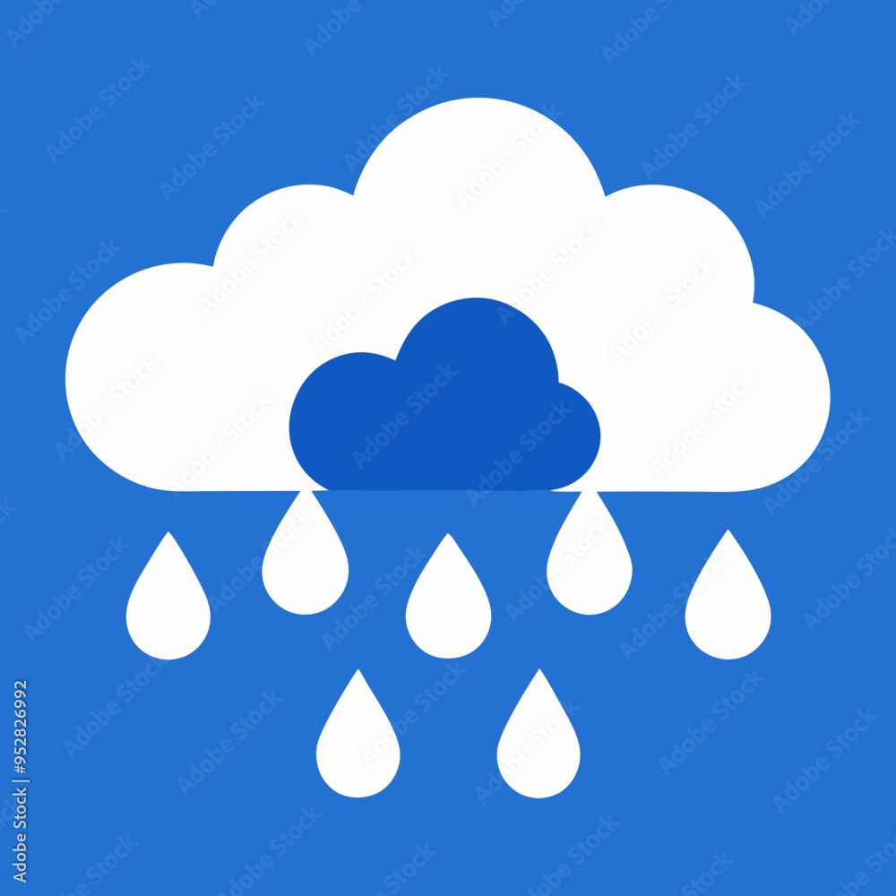 Rainy Cloud Vector Art Rainy Cloud Vector Art