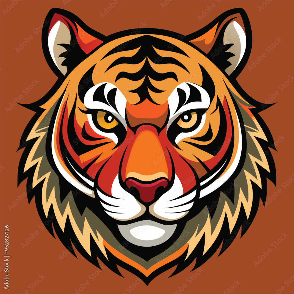 Obraz premium tiger head vector