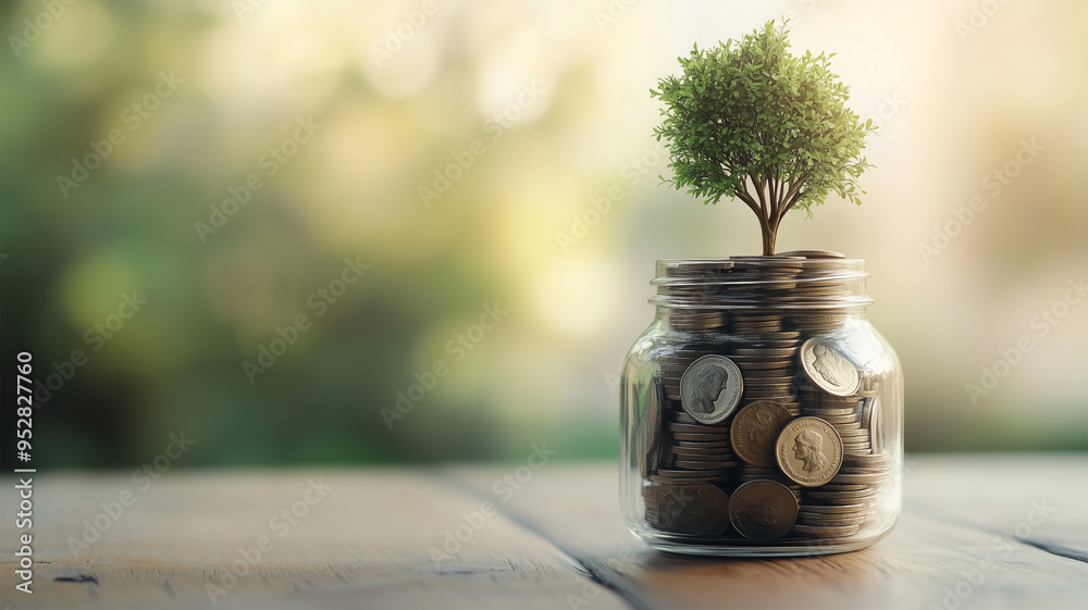 硬貨から育つ小さな木の貯金瓶 硬貨から育つ小さな木の貯金瓶