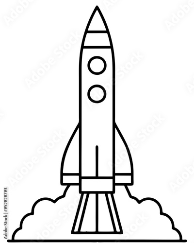 Rocket Launch Vector Art