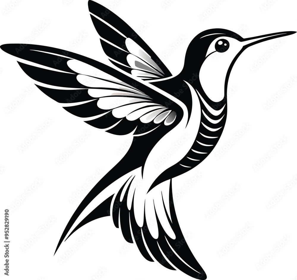 Obraz premium illustration of a hamming bird