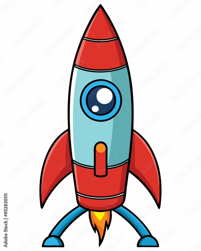 Rocket Standing Vector Design Rocket Standing Vector Design