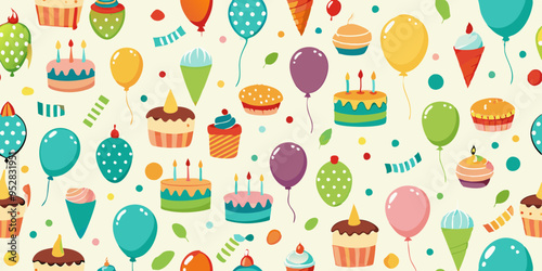 easter seamless pattern with eggs