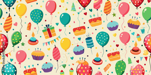 seamless pattern with easter eggs