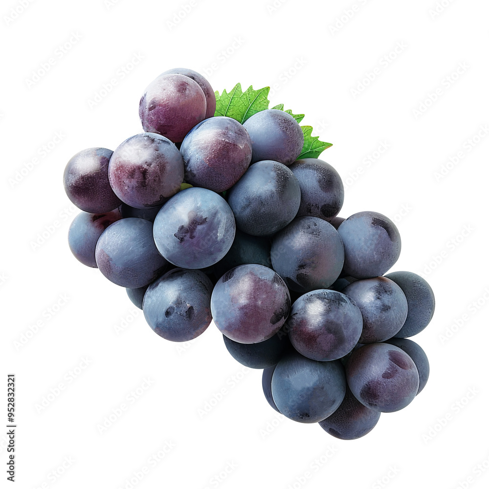 grapes bunch isolated on white background. Generative AI grapes bunch isolated on white background. Generative AI