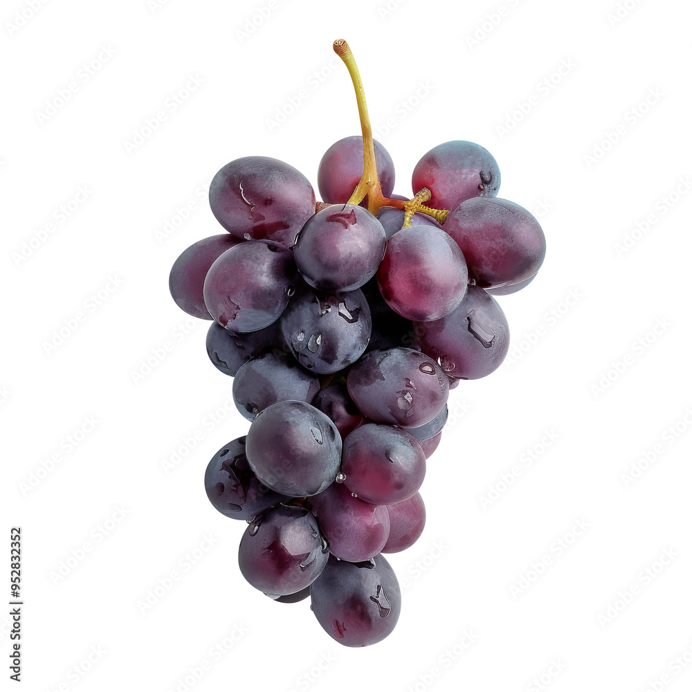 grapes bunch isolated on white background. Generative AI grapes bunch isolated on white background. Generative AI