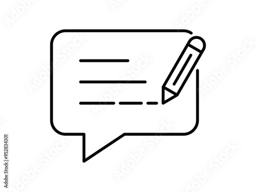 Write Message Generic Outline Icon Symbol